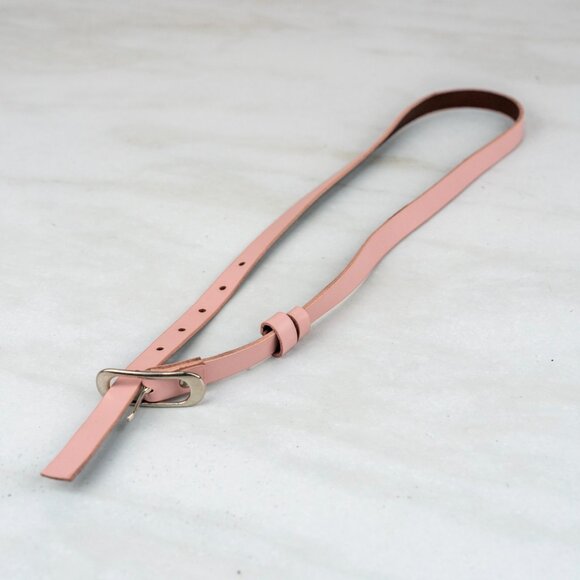 Pink Leather Slim Belt Small NWOT - Picture 1 of 7
